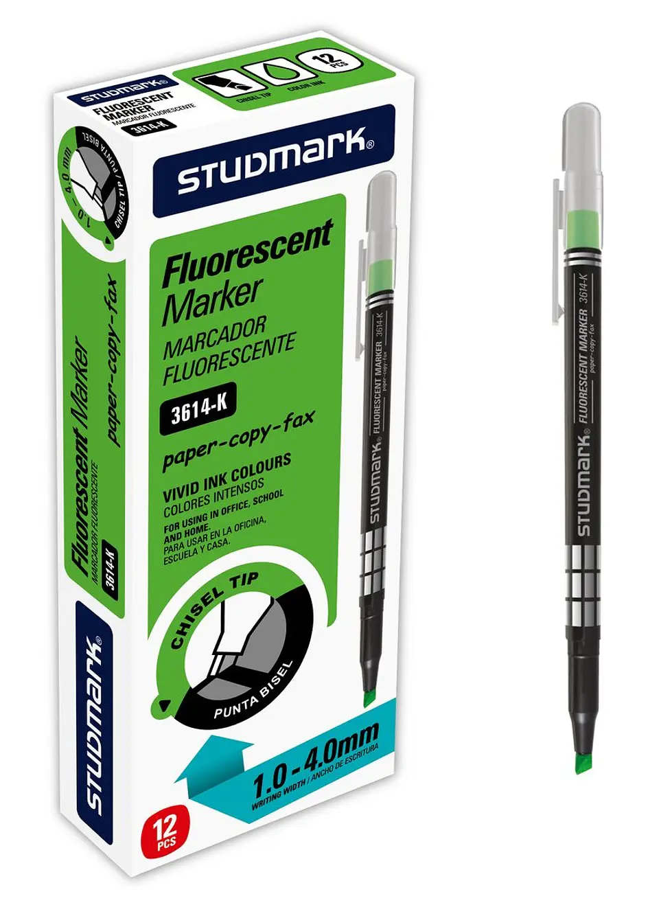 Resaltadores fluorescentes Studmark de punta biselada 5