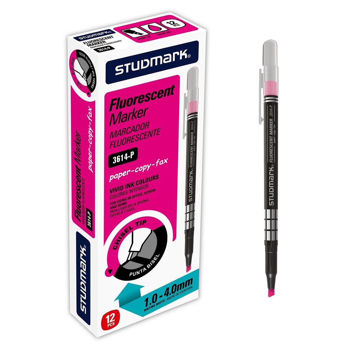 Resaltadores fluorescentes Studmark de punta biselada 4