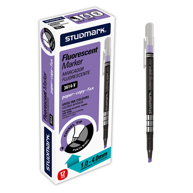 Resaltadores fluorescentes Studmark de punta biselada 6