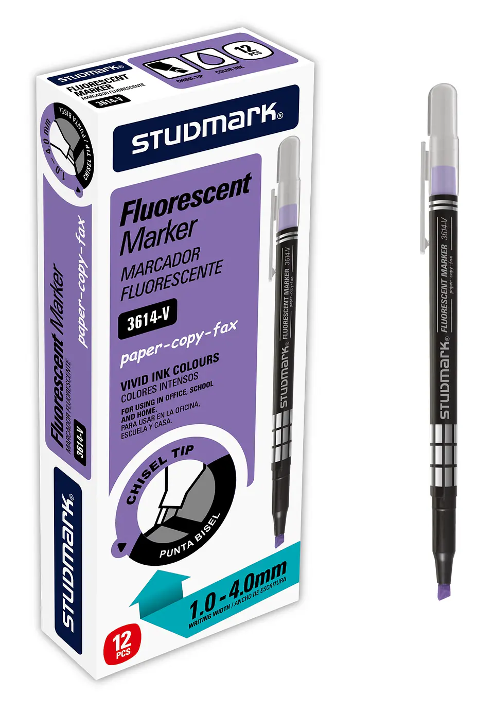 Resaltadores fluorescentes Studmark de punta biselada 6