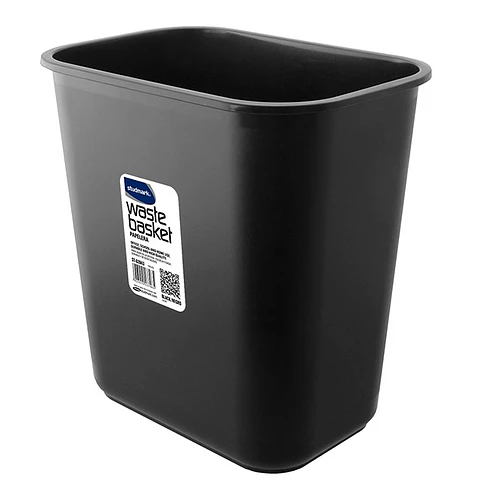 Basureros Studmark, plásticos, negros