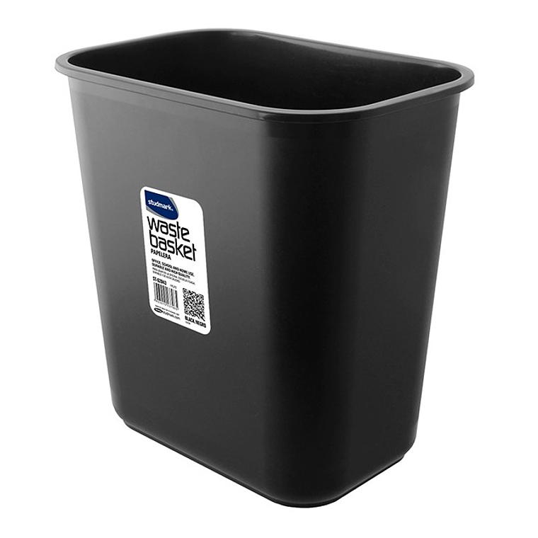 Basureros Studmark, plásticos, negros 1