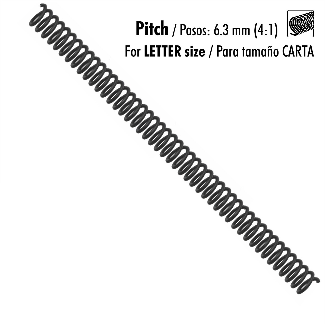 Caja de 20 Espirales Studmark de 45 mm para 400 hojas 1