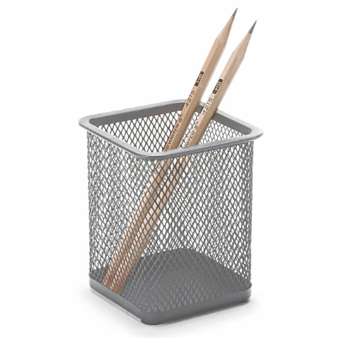 Portalápiz Studmark, cuadrado de malla metálica