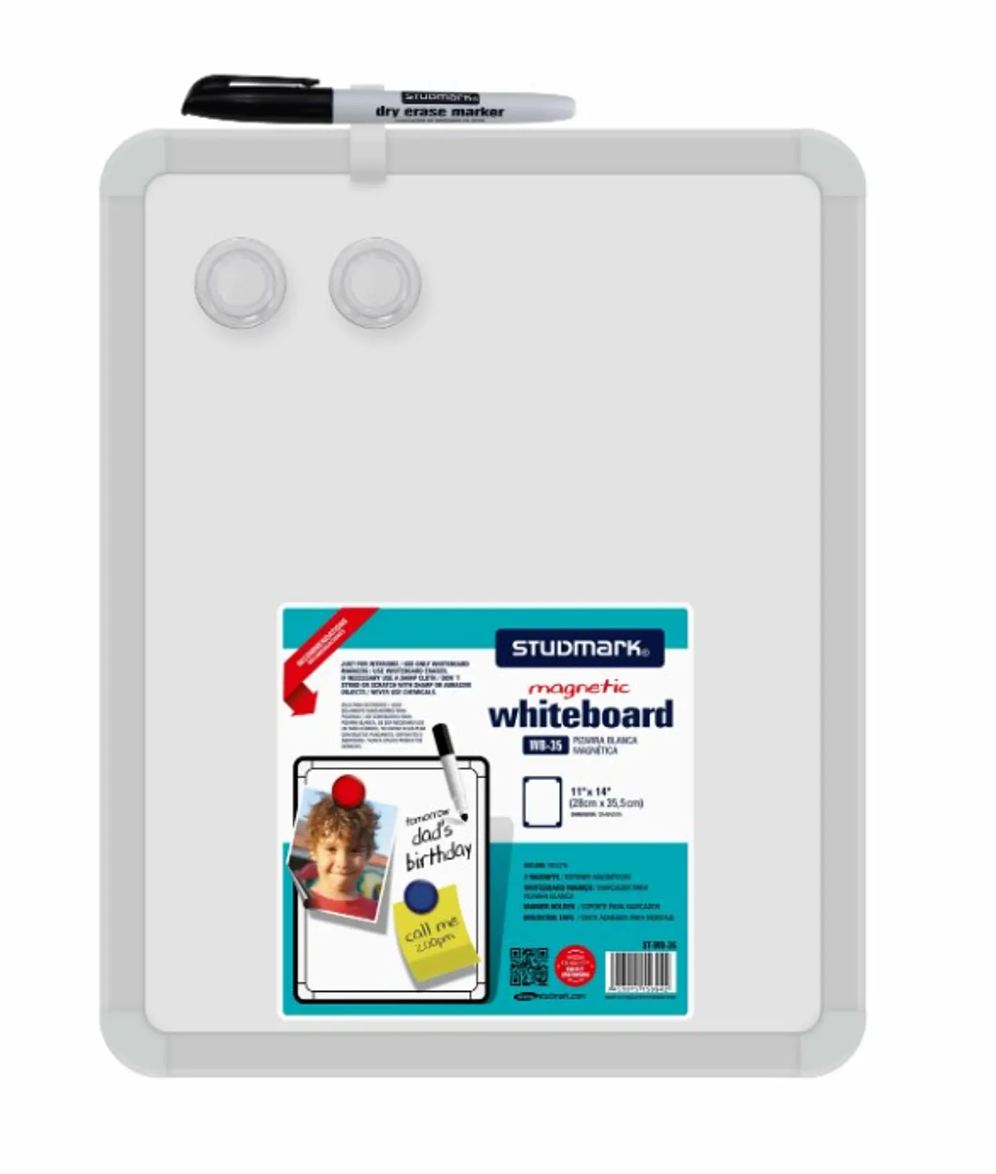 Tablero Blanco Magnético Studmark 28 x 35.5 cm 1