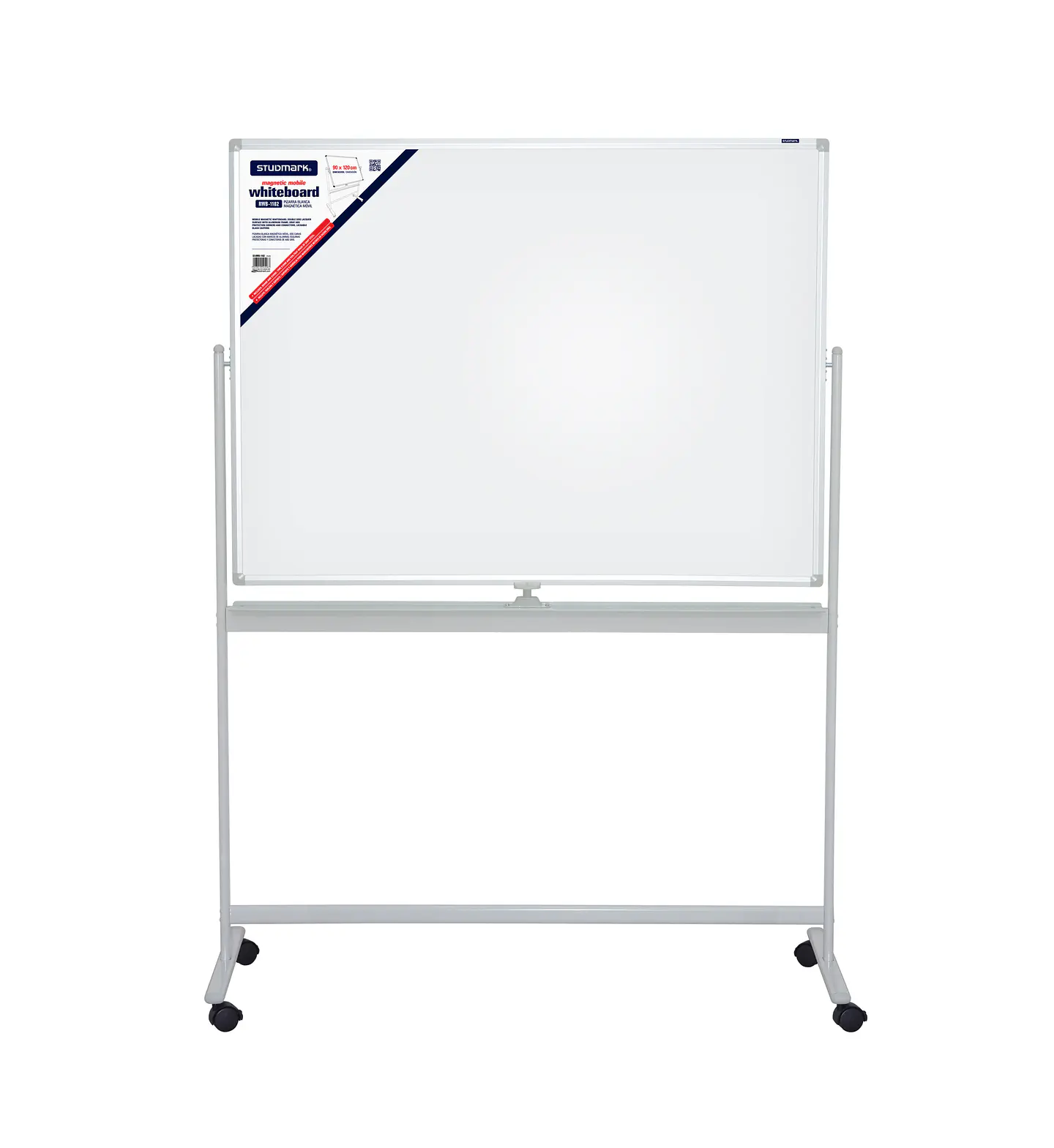 Tablero Blanco Studmark 120 x 90 cm con base de ruedas 1
