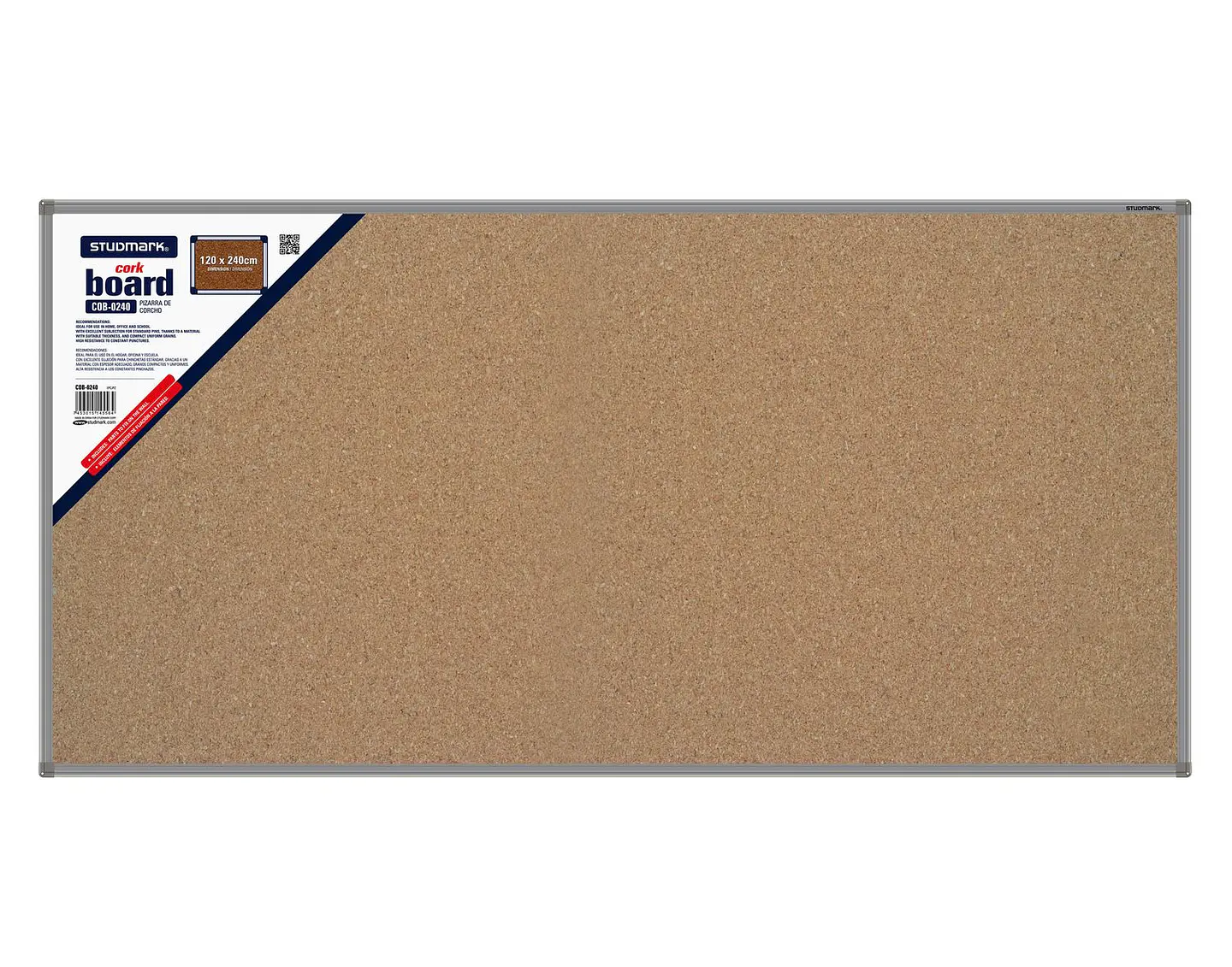 Tablero de corcho Studmark 120 x 240 cm 1