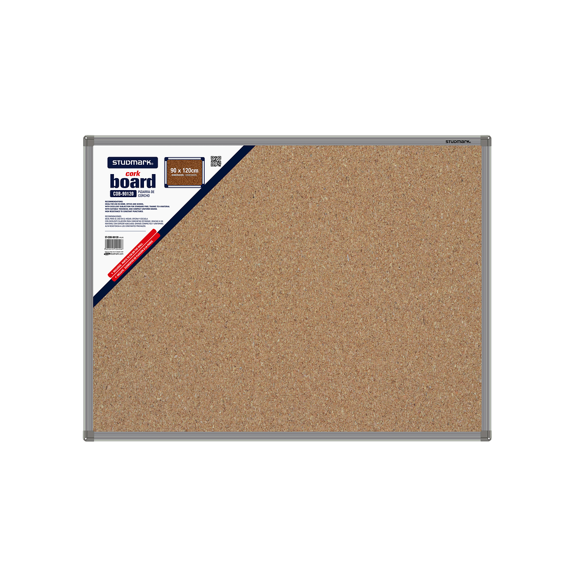 Tablero de corcho Studmark 90 x 120 cm 1