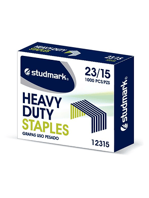 Caja de grapas Studmark de uso pesado 23/15 para 130 hojas