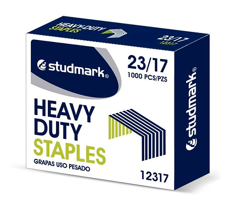 Caja de grapas Studmark de uso pesado 23/17 para 150 hojas