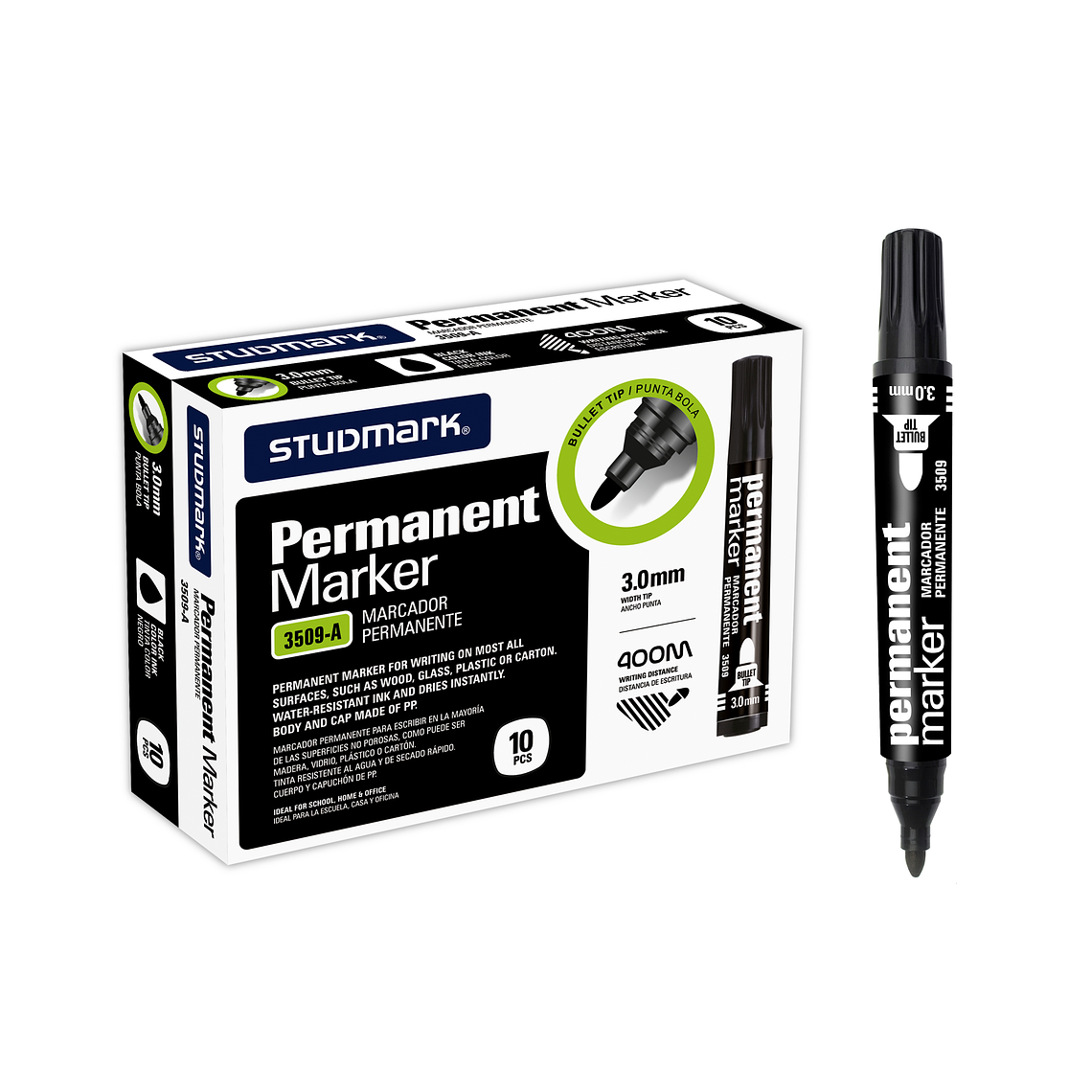 Marcador Permanente Studmark Punta Redonda 1