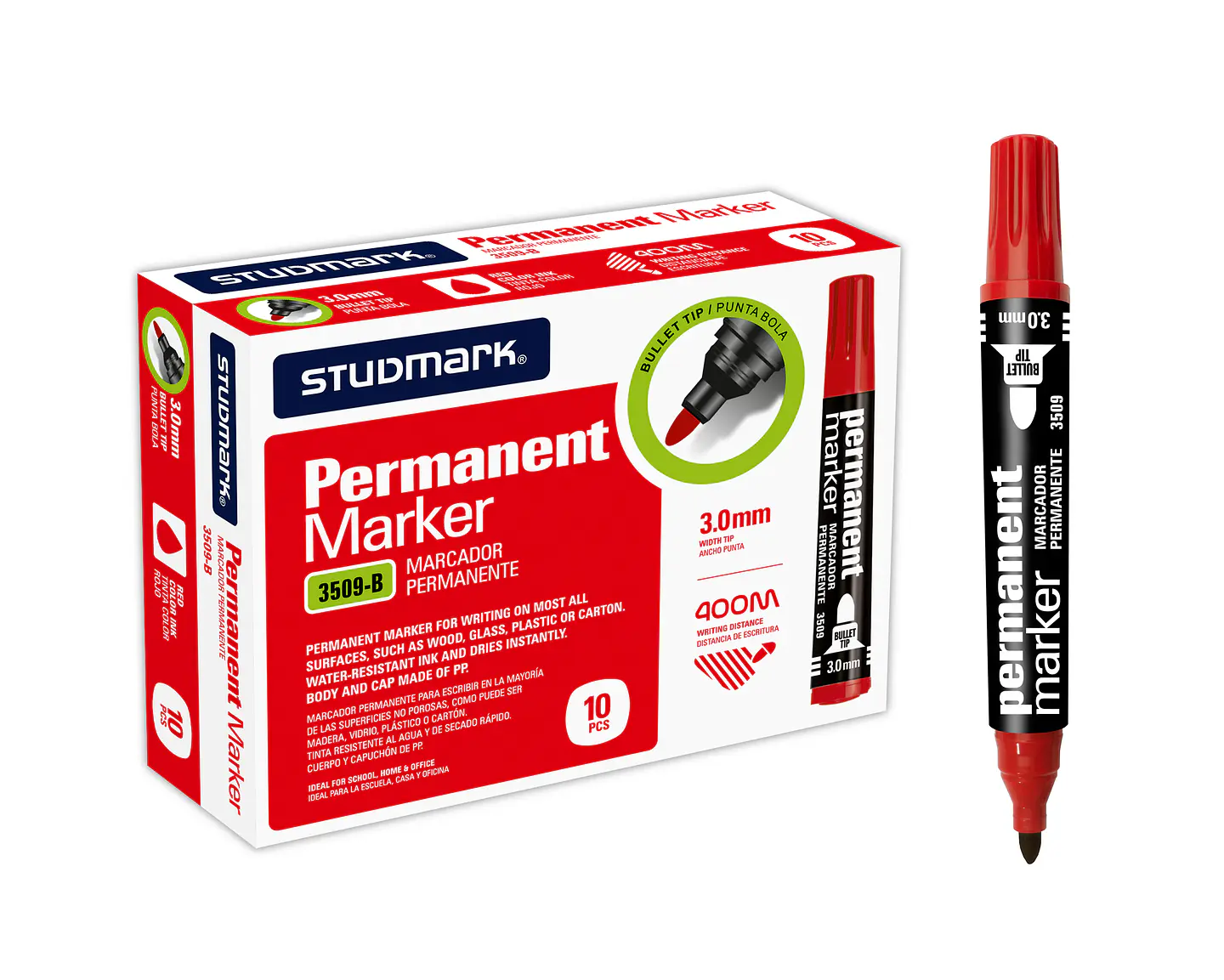 Marcador Permanente Studmark Punta Redonda 2