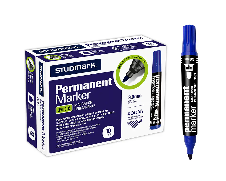 Marcador Permanente Studmark Punta Redonda 3