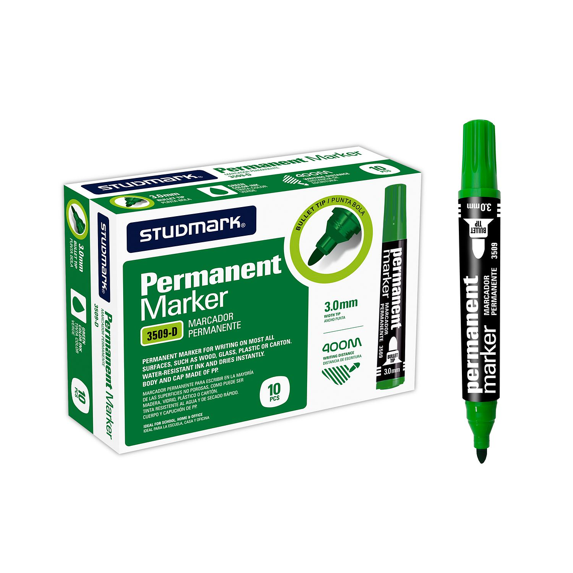 Marcador Permanente Studmark Punta Redonda 4