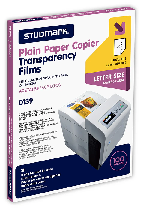 Transparencias Studmark tamaño Carta ST-00139