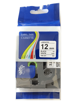 Cinta compatible para etiquetadora Brother TAE-231