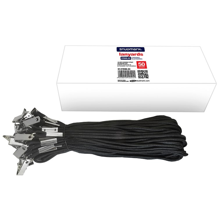 Cordón Negro Studmark duradero de 36 pulgadas clip cocodrilo 2