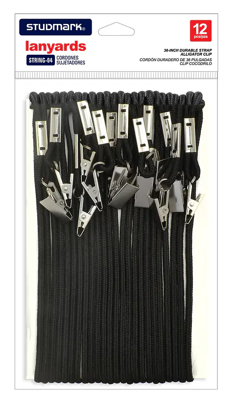 Cordón Negro Studmark duradero de 36 pulgadas clip cocodrilo