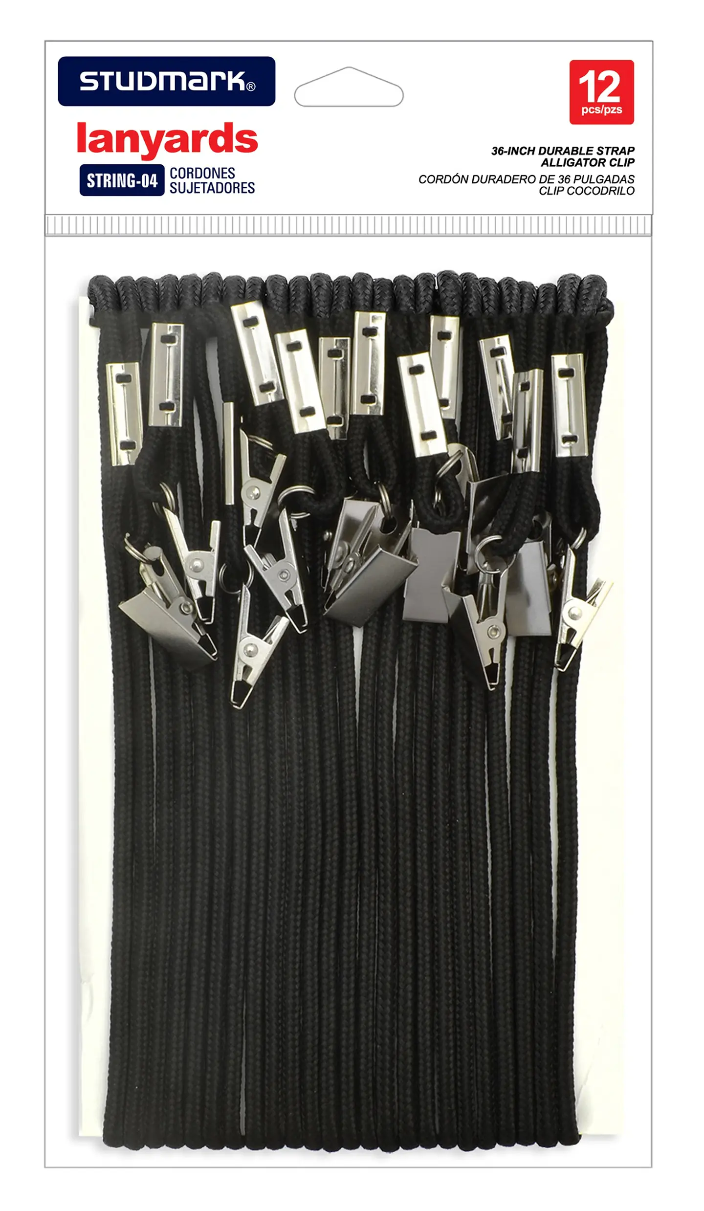 Cordón Negro Studmark duradero de 36 pulgadas clip cocodrilo 1