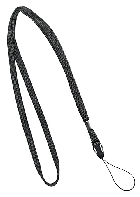 Paquete de 25 sujeta credenciales cordón negro