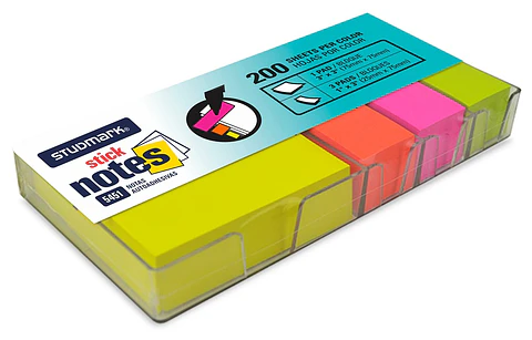 Notas Studmark 3"x3" + 3 de 1"x3" 200 hojas ST-05451