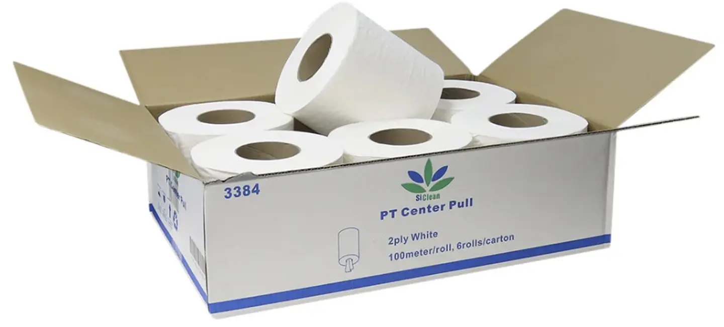 Caja de 6 Papel Toalla Center Pull x 100Mts SiClean 3
