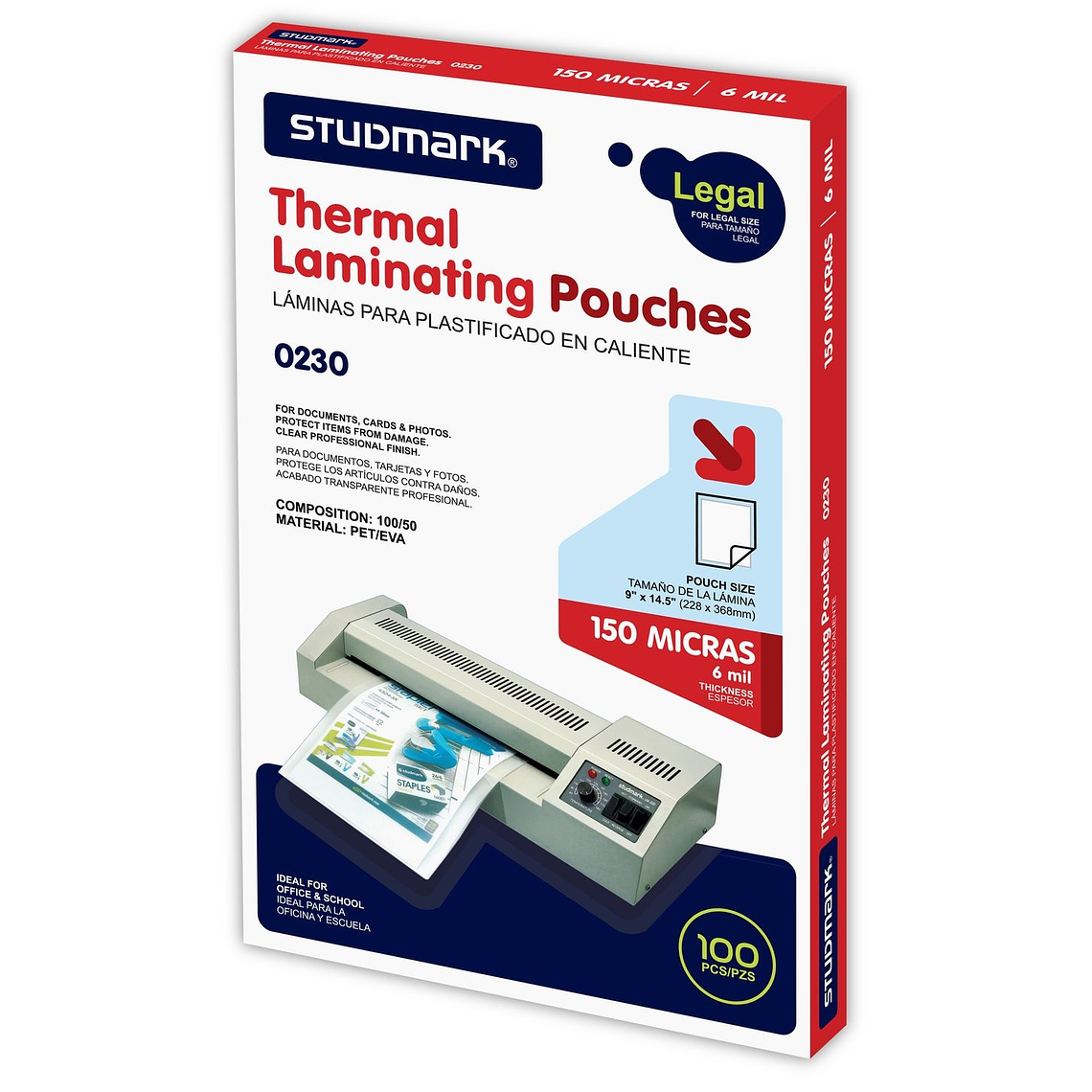 Láminas para plastificar Studmark 228x368 mm 1