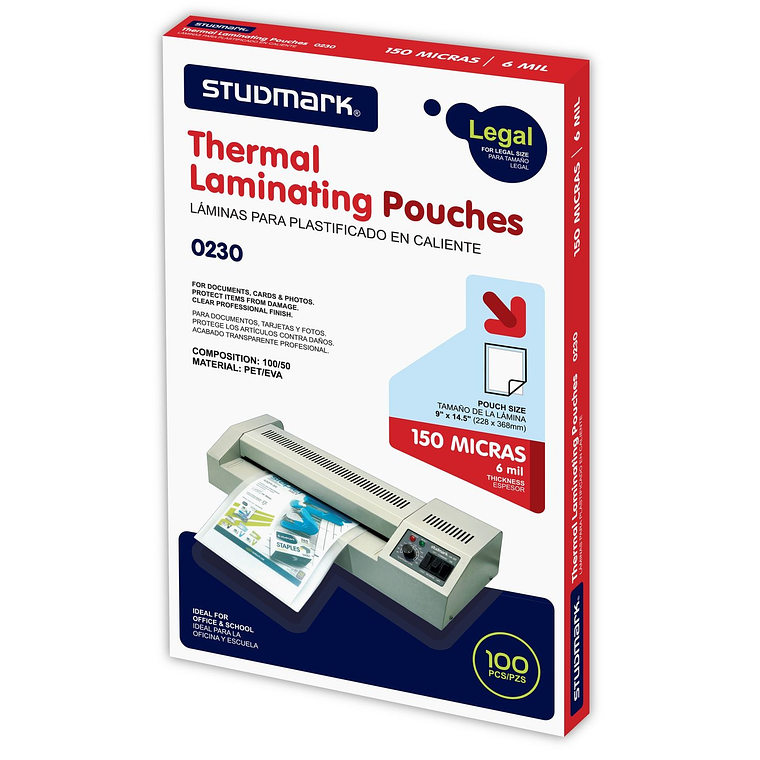 Láminas para plastificar Studmark 228x368 mm 1