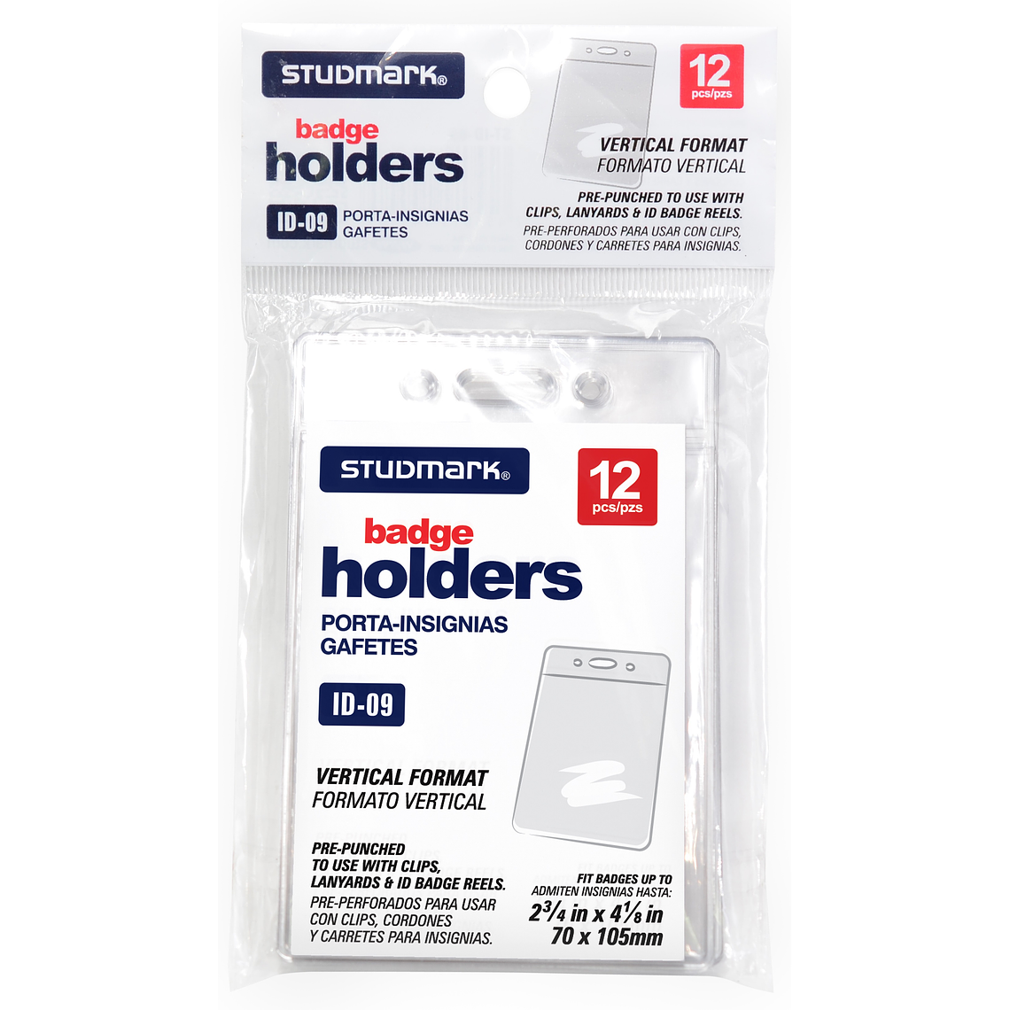 Portacredenciales vertical Studmark, 70 x 105 mm 1