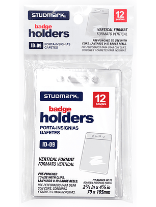 Portacredenciales vertical Studmark, 70 x 105 mm