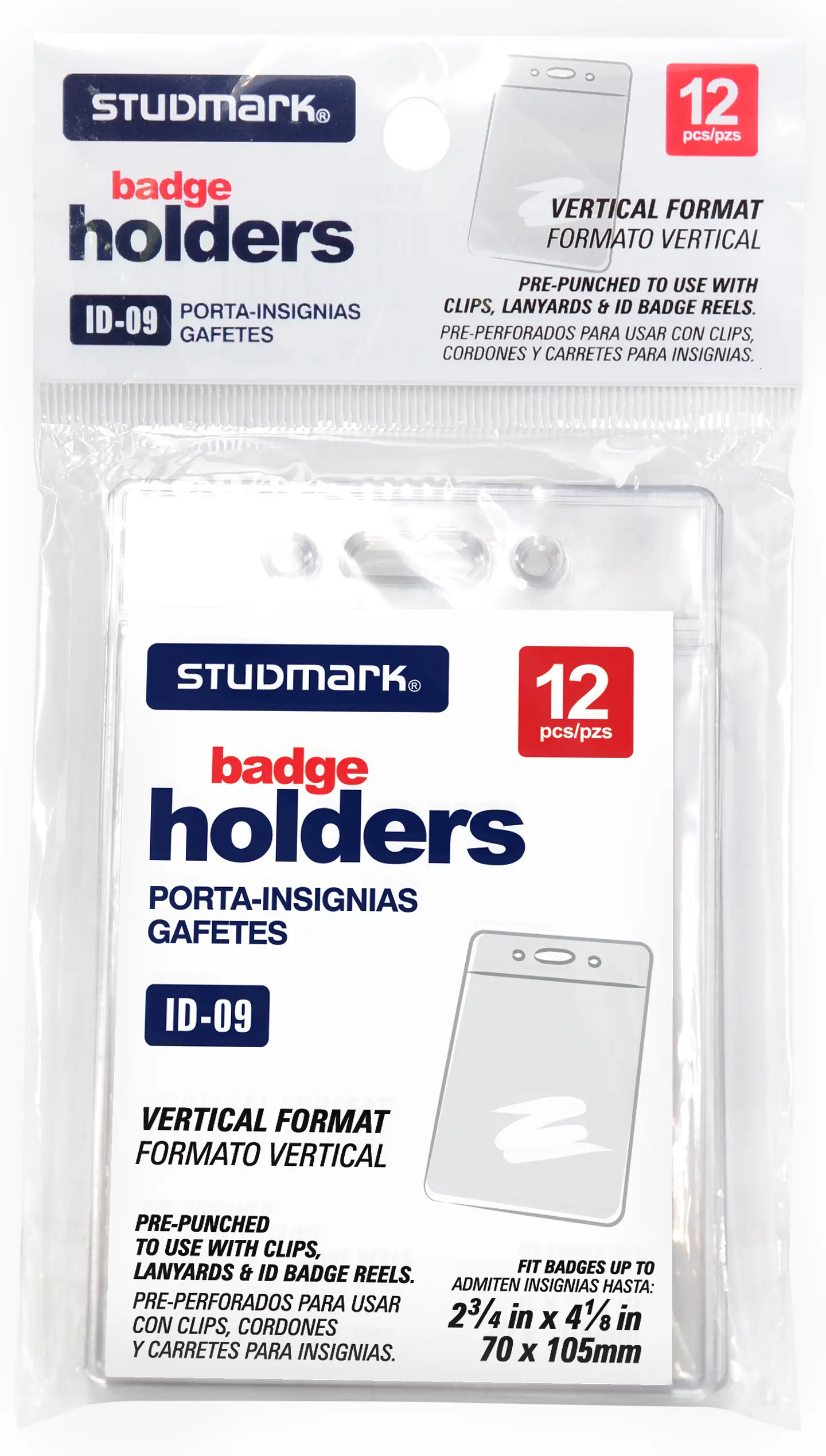 Portacredenciales vertical Studmark, 70 x 105 mm 1