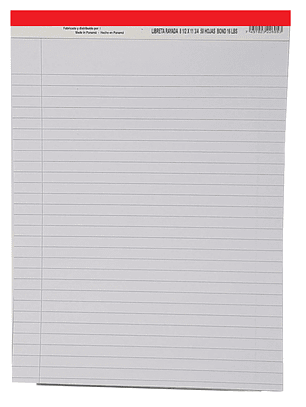 Libretas rayadas blancas, Corsario, Carta
