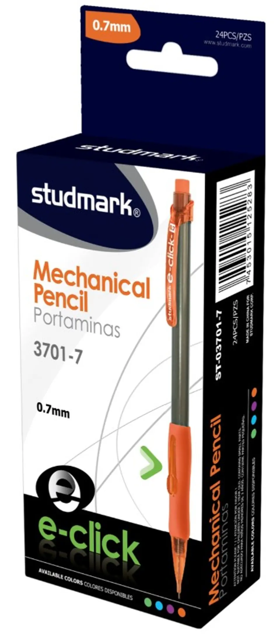 Lápiz mecánico Studmark, e-click, 0.7 mm 2