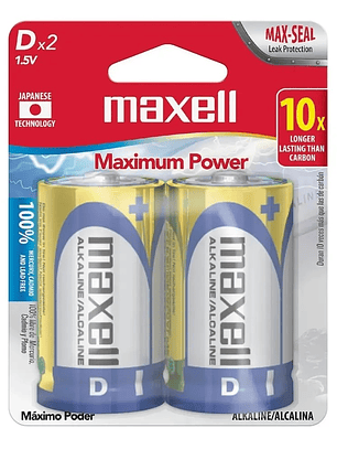 Baterías alcalinas Maxell tipo D