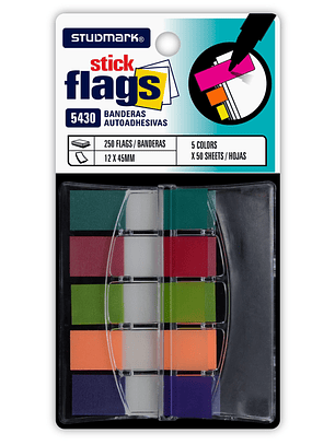 Banderitas adhesivas Studmark, 5 Colores