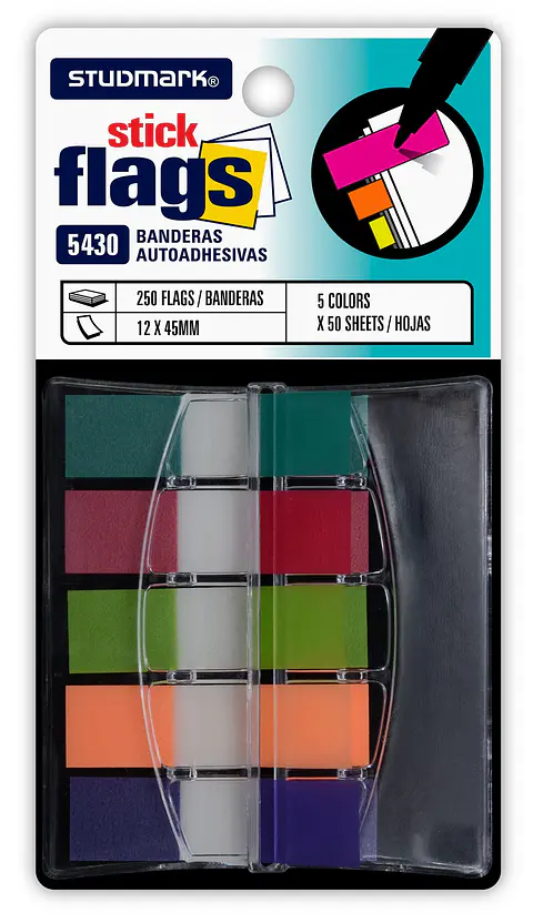 Banderitas adhesivas Studmark, 5 Colores