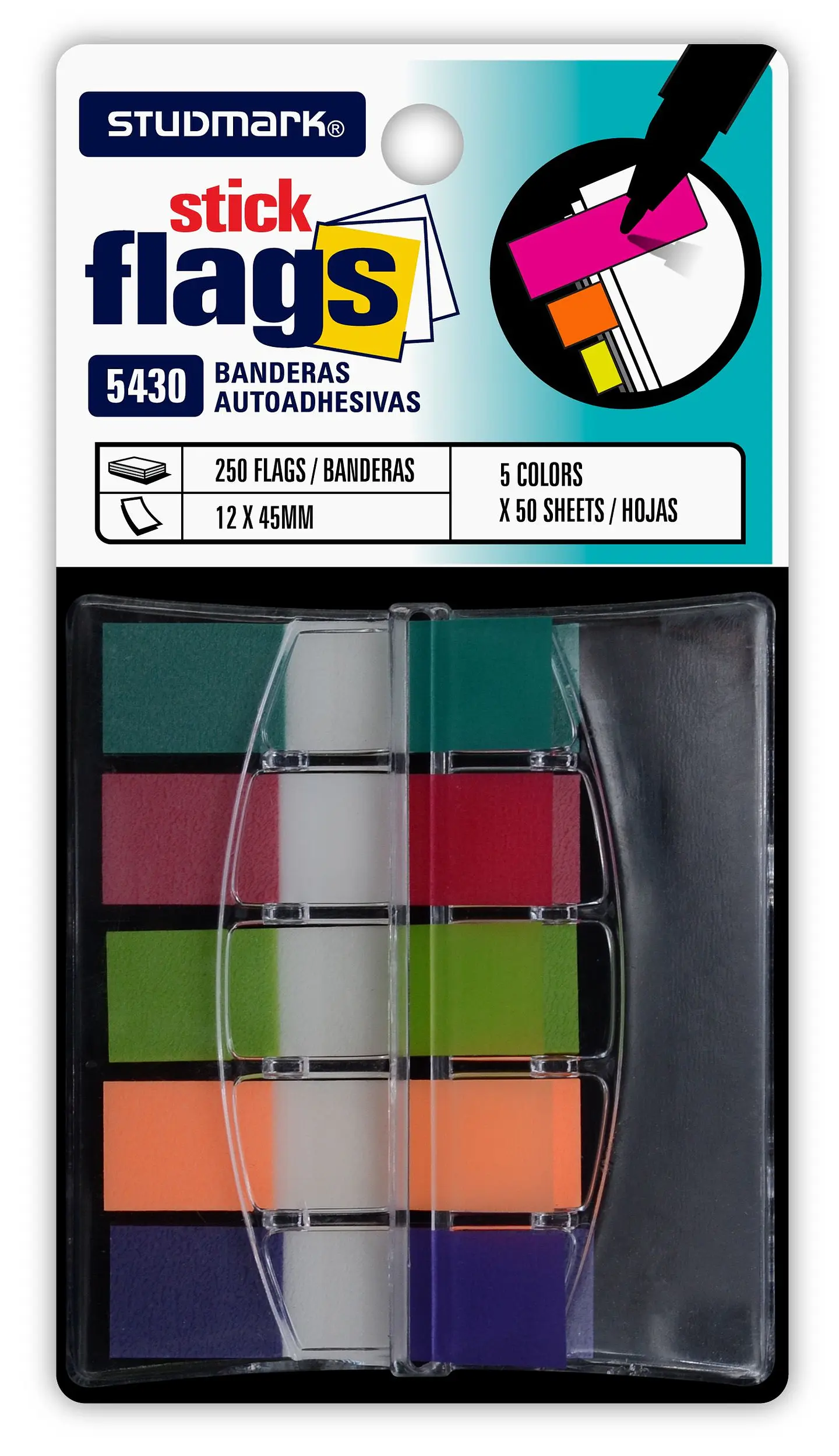 Banderitas adhesivas Studmark, 5 Colores 1