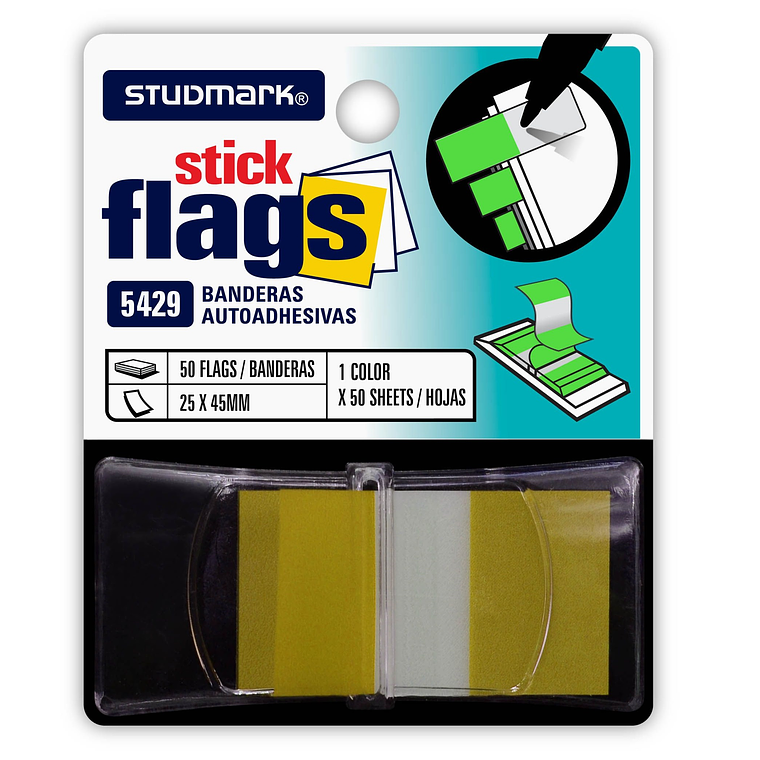 Banderitas Studmark de 25 x 45 mm, con dispensador 1