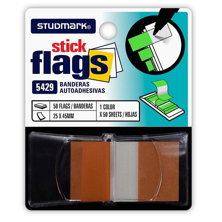 Banderitas Studmark de 25 x 45 mm, con dispensador 3