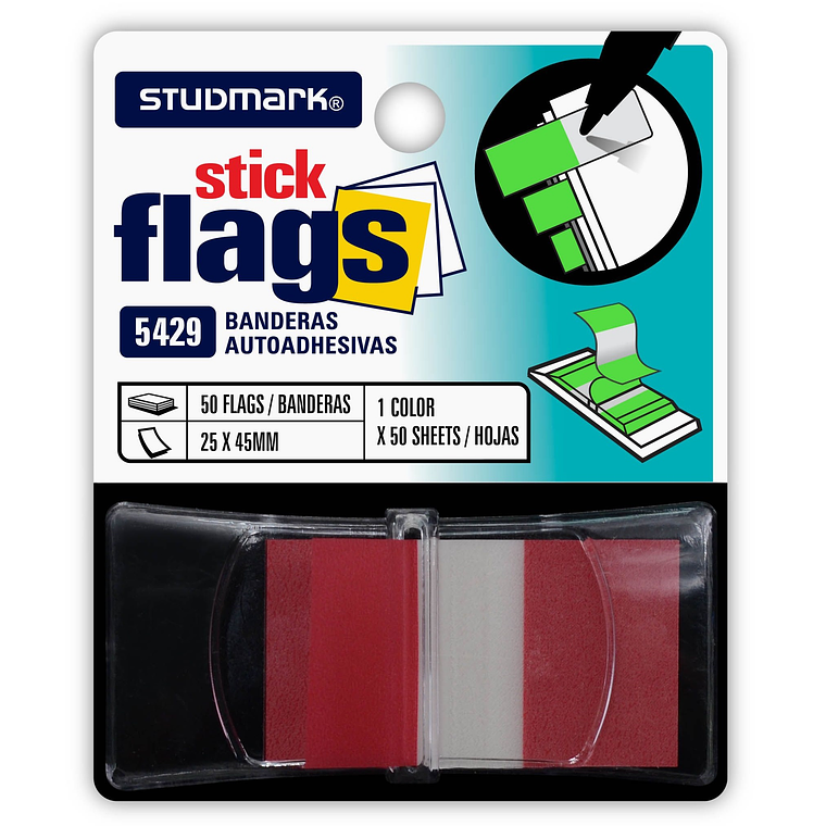 Banderitas Studmark de 25 x 45 mm, con dispensador 4