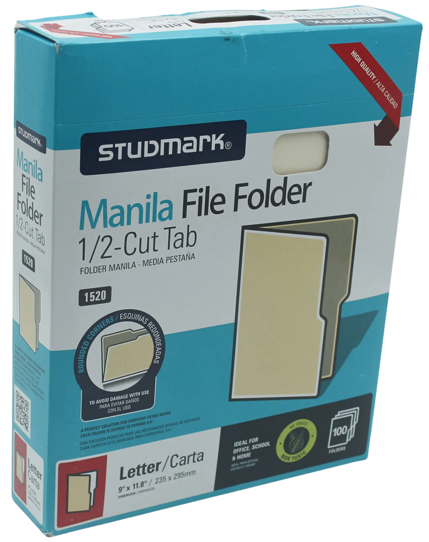 Caja de 100 folder manila Studmark Carta 1