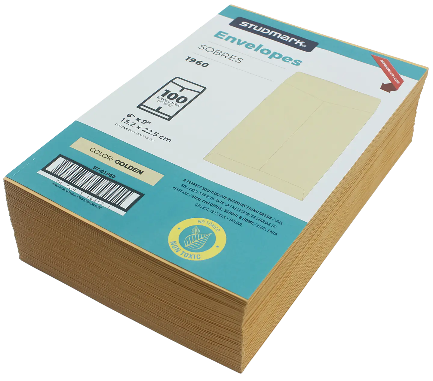 Paquete de 100 sobres manila Studmark 6