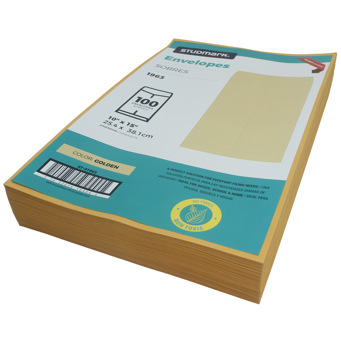 Paquete de 100 sobres manila Studmark 10