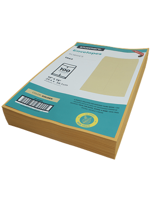 Paquete de 100 sobres manila Studmark 10