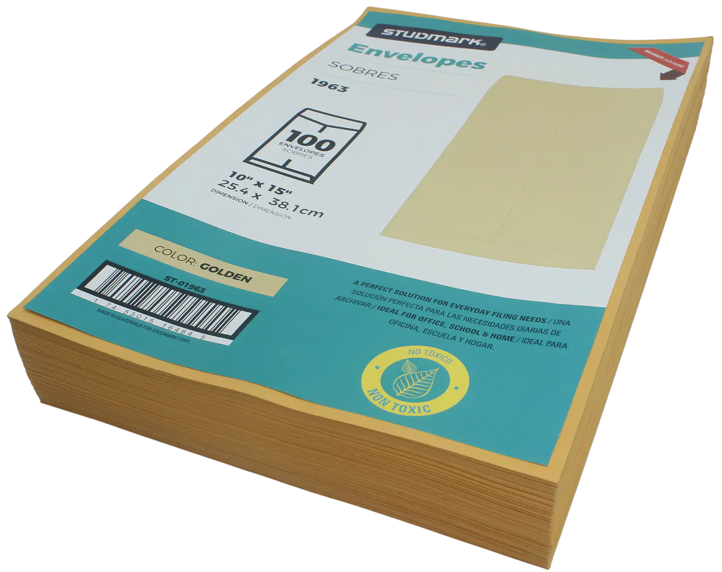 Paquete de 100 sobres manila Studmark 10