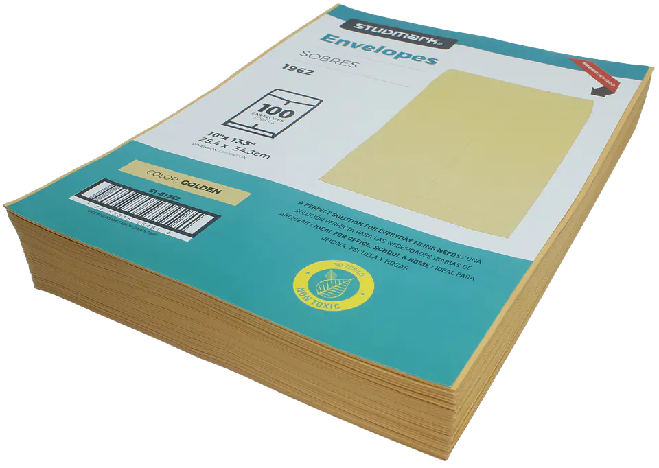 Paquete de 100 sobres manila Studmark 10