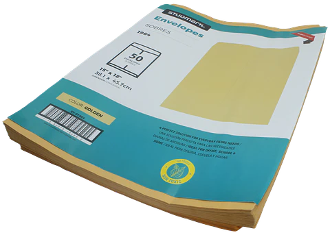 Paquete de 50 sobres manila Studmark 15" x 18"