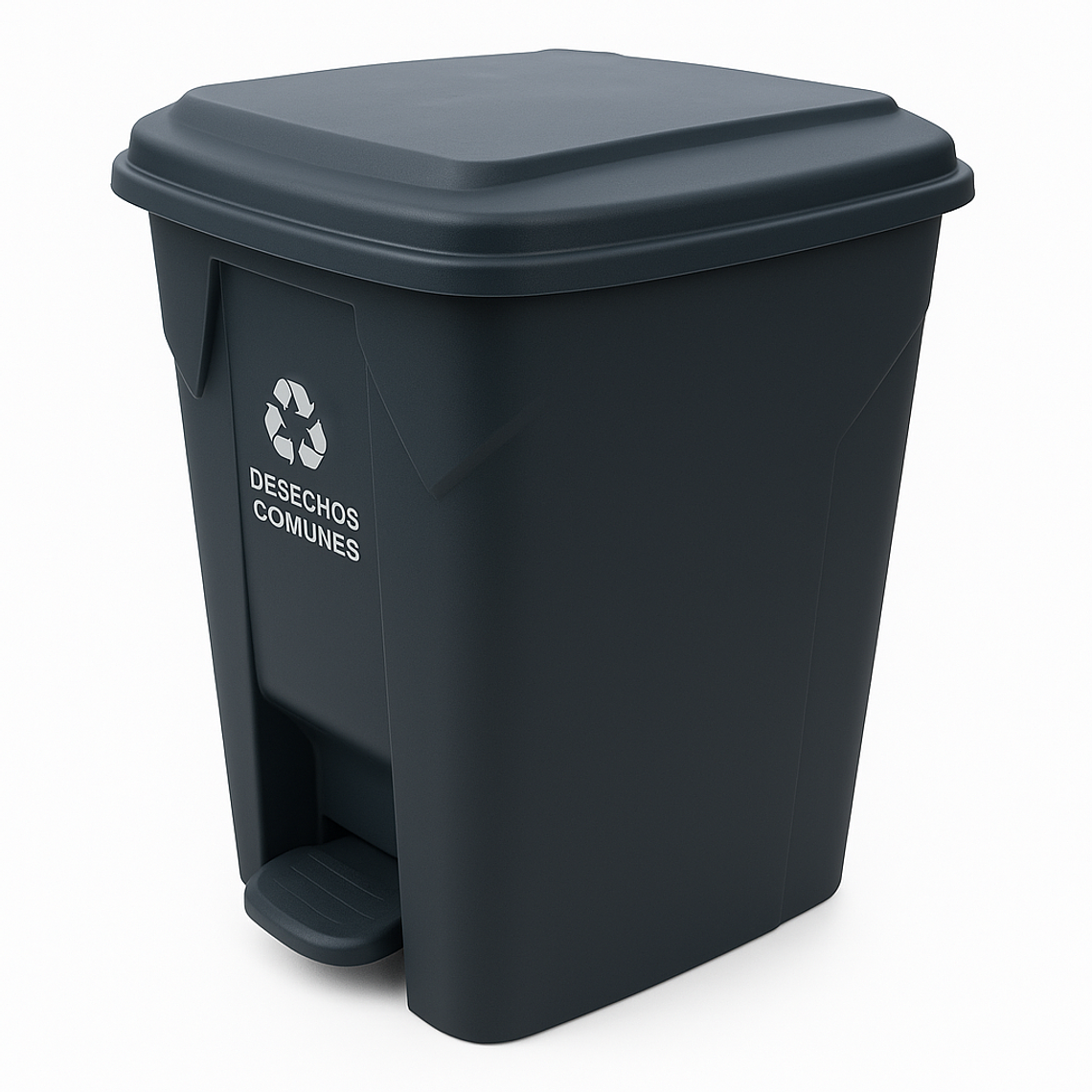 Basurero de 13 Galones tapa y pedal Gris Oscuro 2