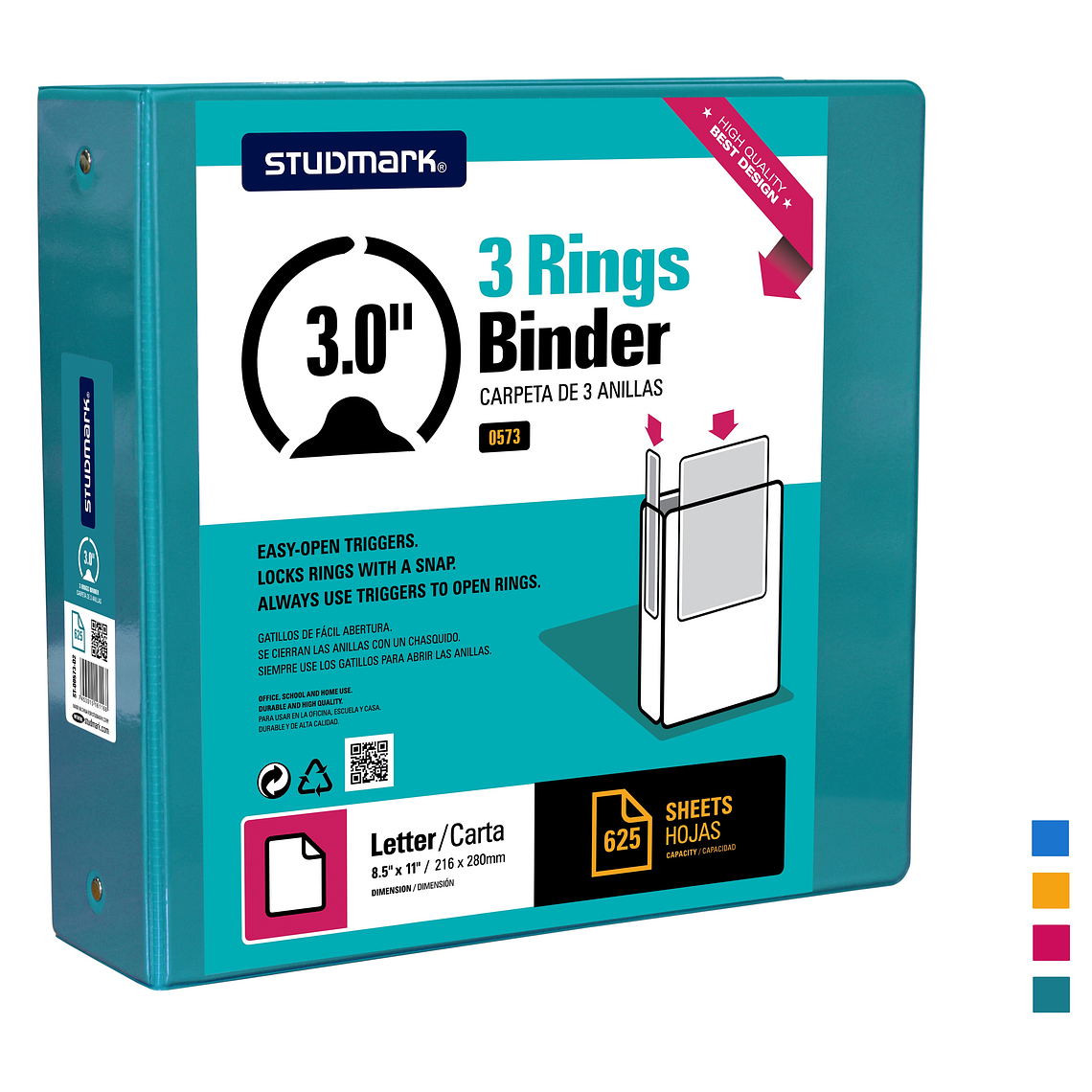 Portafolio Studmark de 3 anillas de 3