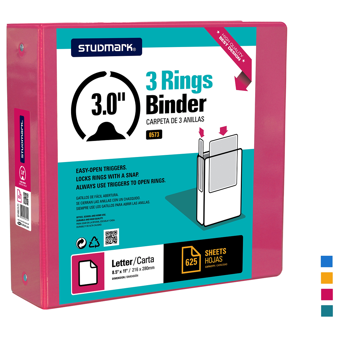 Portafolio Studmark de 3 anillas de 3